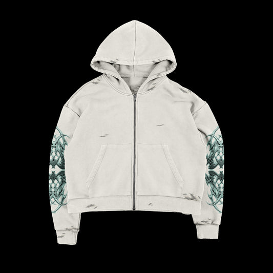"DESTROYED" ZIP UP