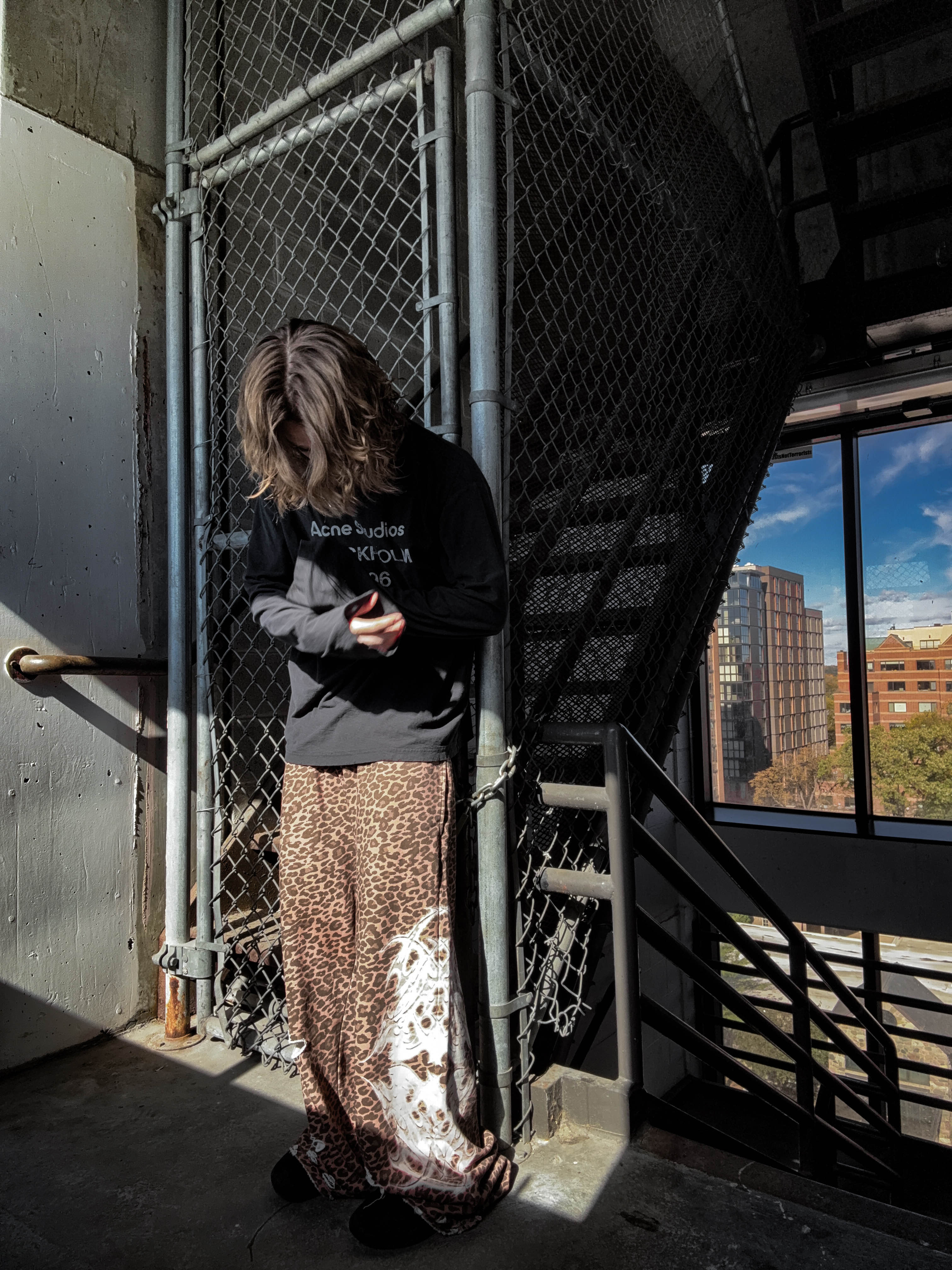 "DESTROYED" SWEATS CHEETAH
