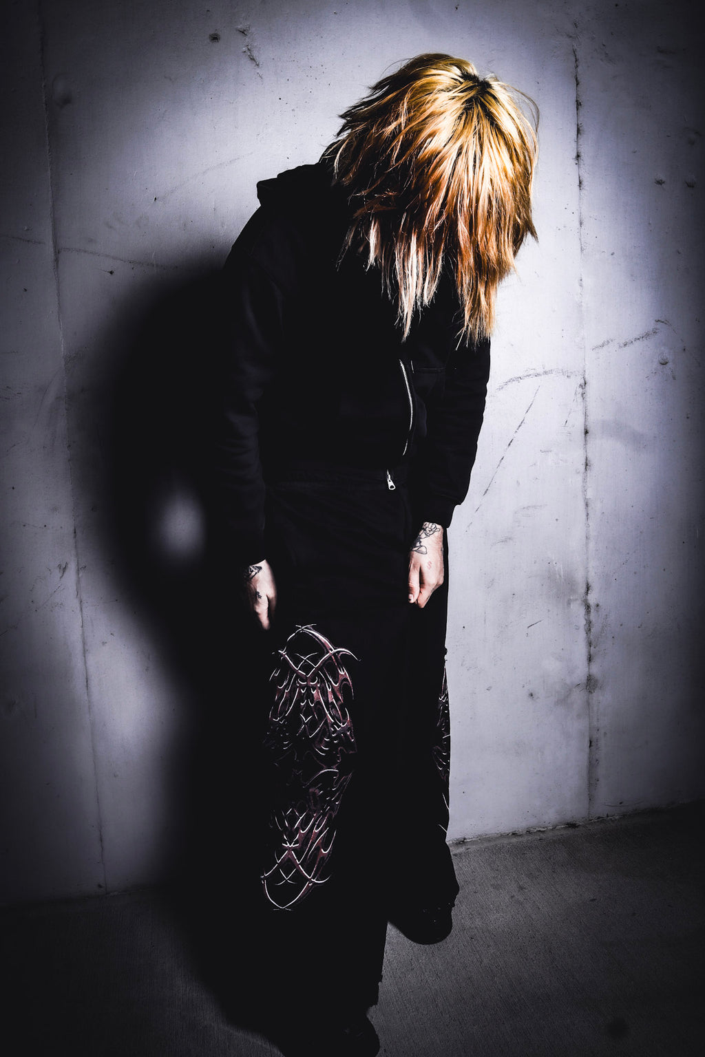 "DESTROYED" SWEATS BLACK ASH