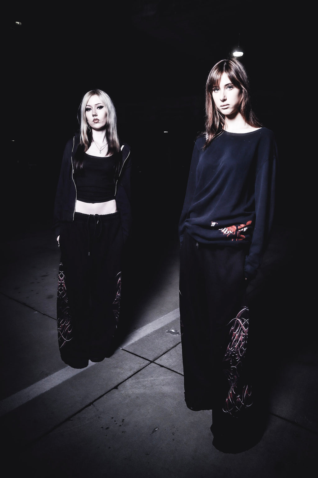 "DESTROYED" SWEATS BLACK ASH