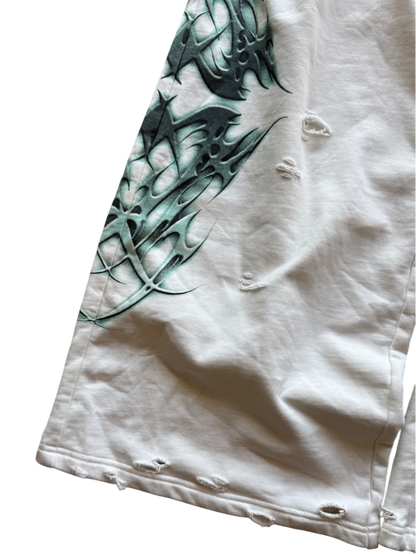 "DESTROYED" SWEATS WHITE