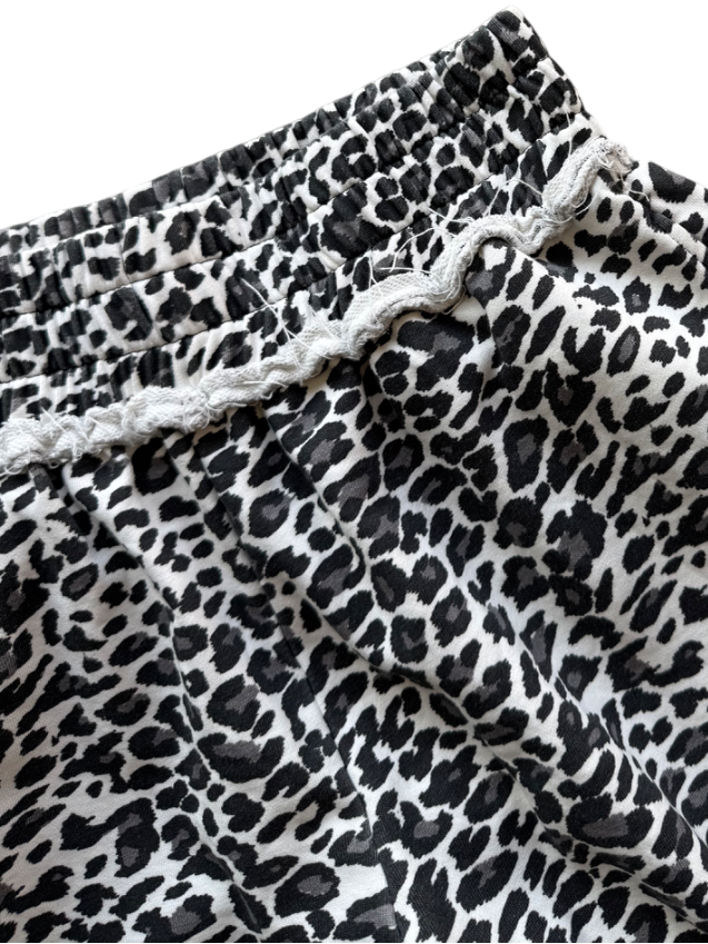 "DESTROYED" SWEATS SNOW LEOPARD