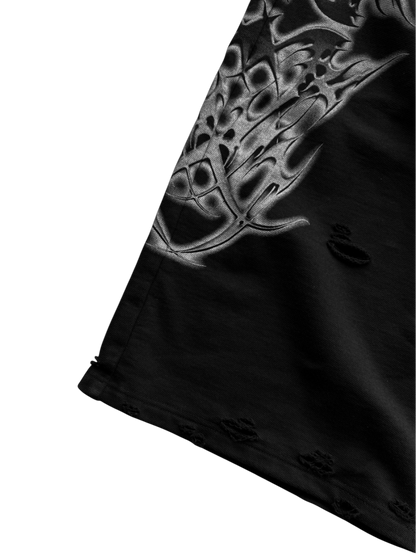 "DESTROYED" SWEATS BLACK