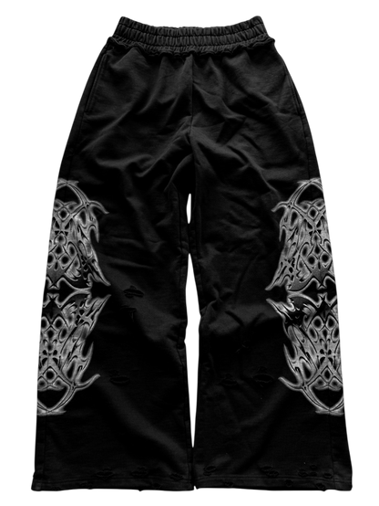 "DESTROYED" SWEATS BLACK